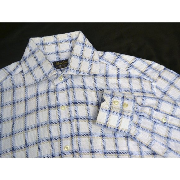 DAVID‎ SADDLER Men's Long Sleeve Spread Collar Dress Shirt SIZE MEDIUM - Picture 1 of 7